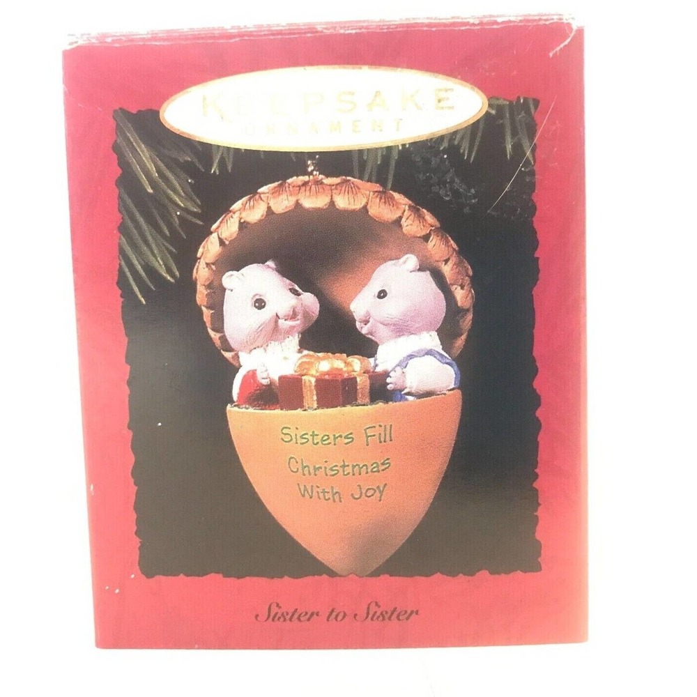 VTG-Hallmark 1994 "Sister to Sister" Christmas Ornament, NIB/RARE
